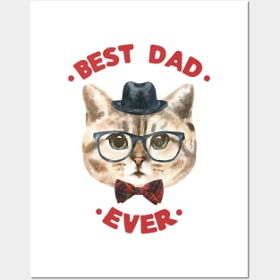 Best Dad Ever | Cad Daddy | Fur Parents | Cat Dad Gifts | Fathers Day Gifts | Cat Lover Gifts Posters and Art